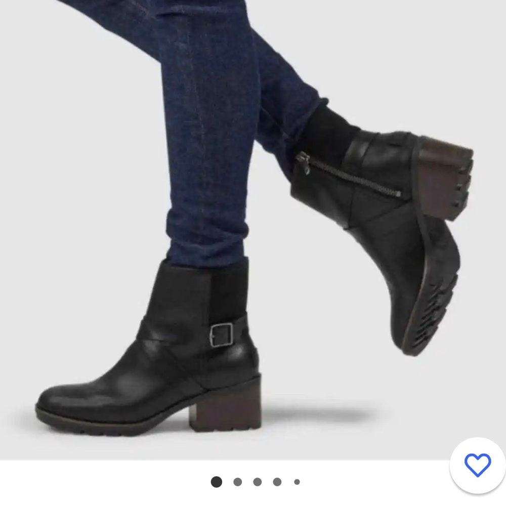 Sorel Cate Leather Ankle Boots